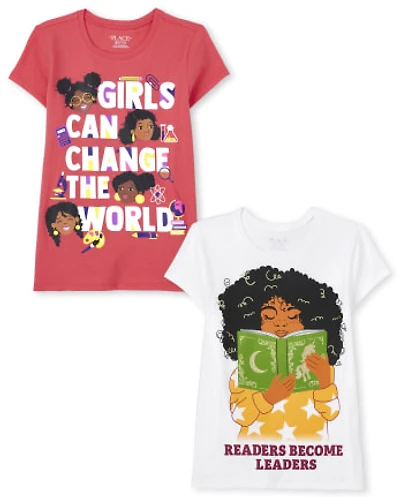 Girls School Graphic Tee 2-Pack