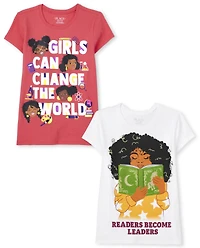 Girls School Graphic Tee 2-Pack