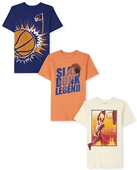 Boys Basketball Graphic Tee 3-Pack