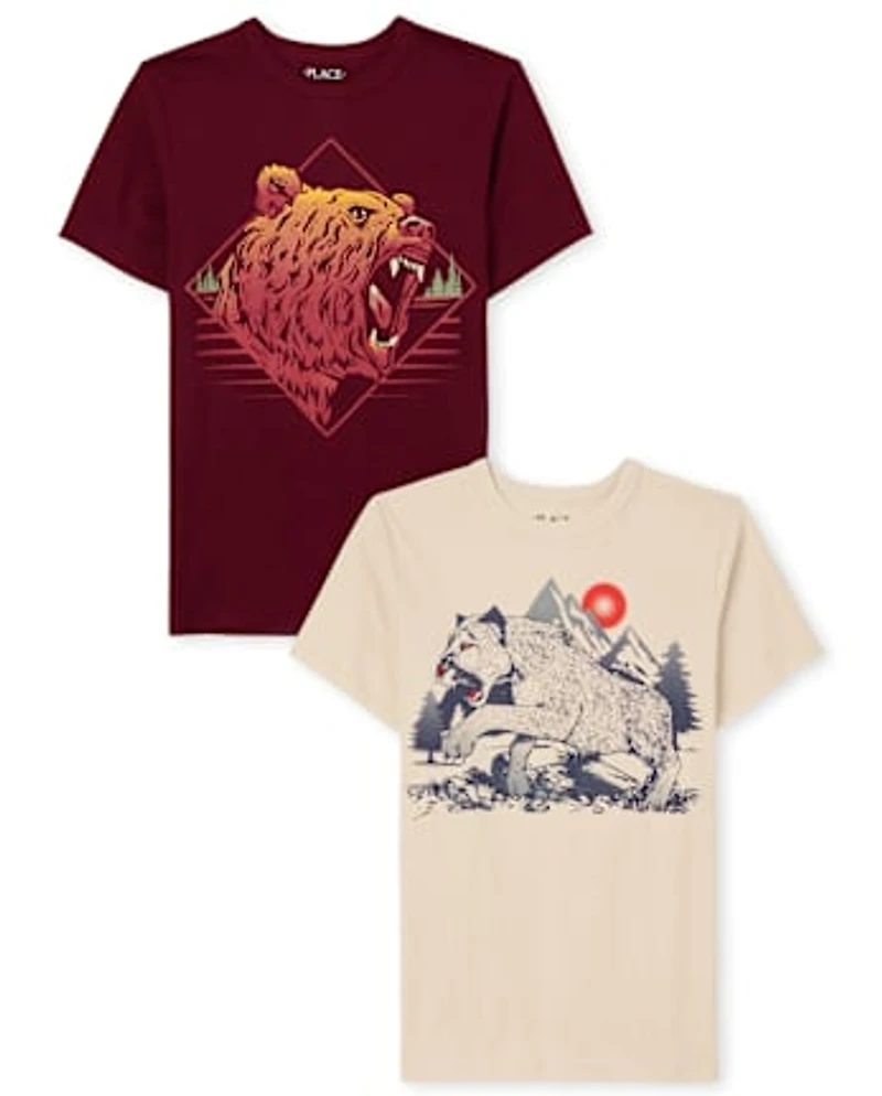 Boys Animal Graphic Tee 2-Pack