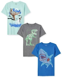 Boys Animal Graphic Tee 3-Pack