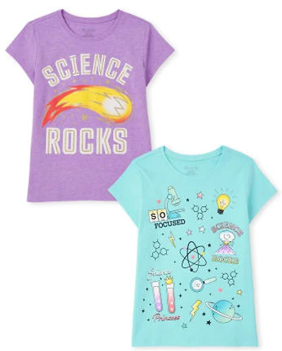 Girls Science Graphic Tee 2-Pack