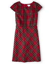 Womens Matching Family Plaid Dress