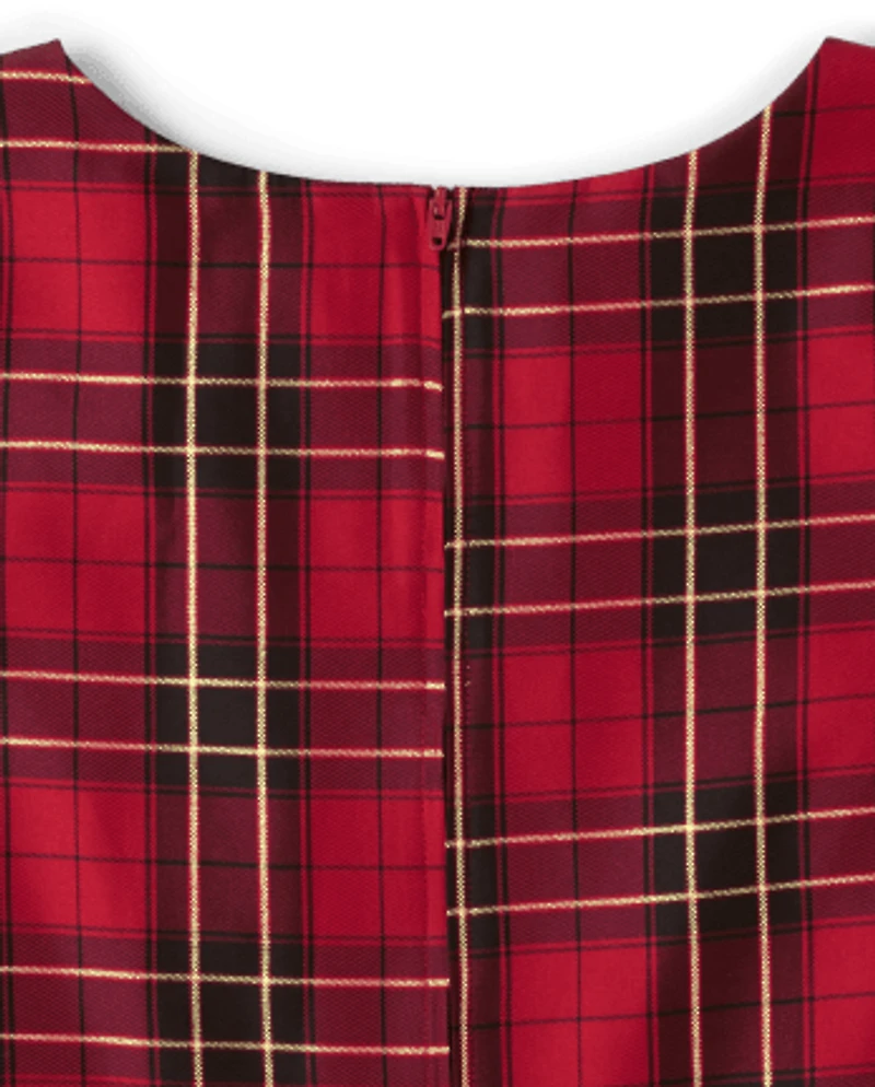 Womens Matching Family Plaid Dress