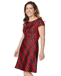 Womens Matching Family Plaid Dress
