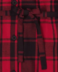 Girls Matching Family Buffalo Plaid Shirt Dress