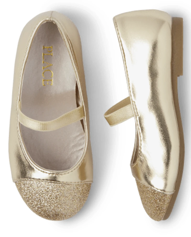 Toddler Girls Glitter Ballet Flats