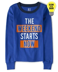 Boys Glow Weekend Snug Fit Cotton Pajamas