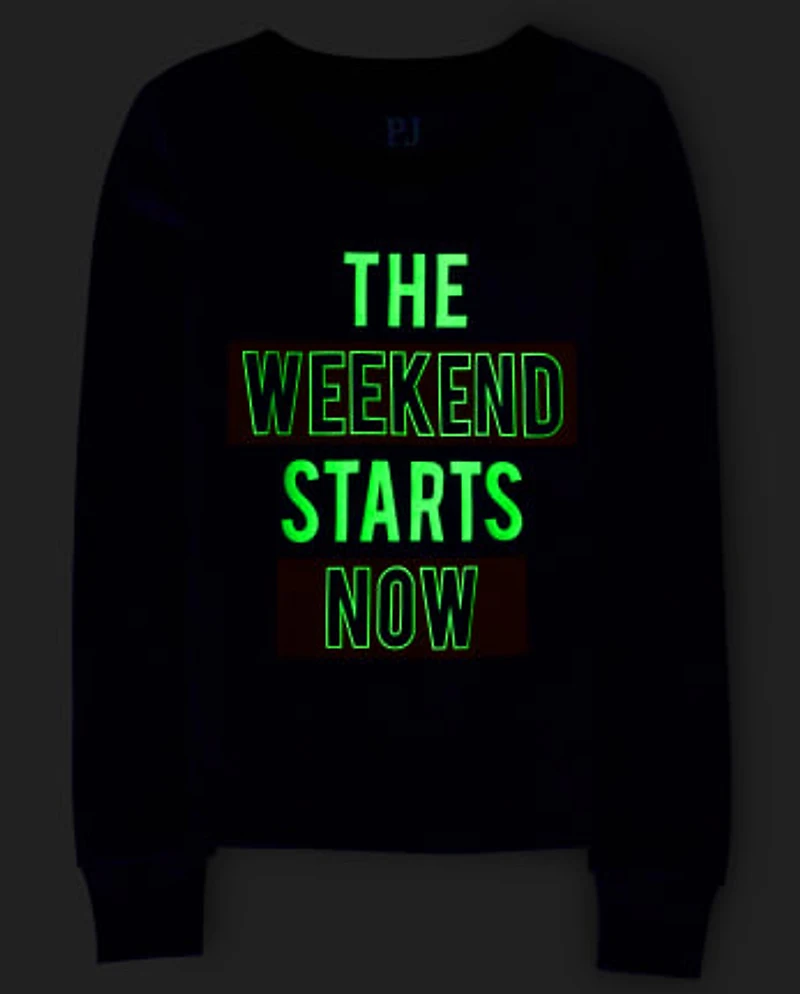 Boys Glow Weekend Snug Fit Cotton Pajamas