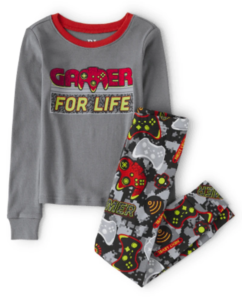 Boys Gamer Snug Fit Cotton Pajamas