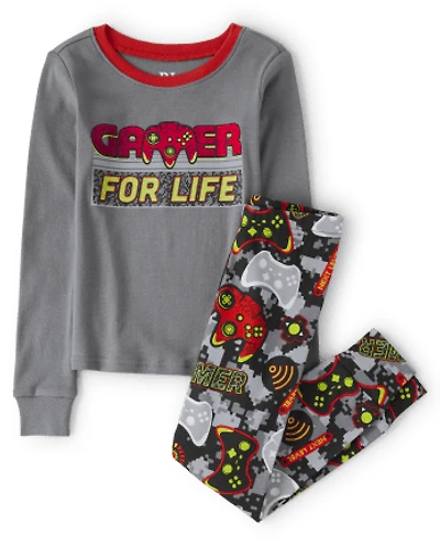 Boys Gamer Snug Fit Cotton Pajamas
