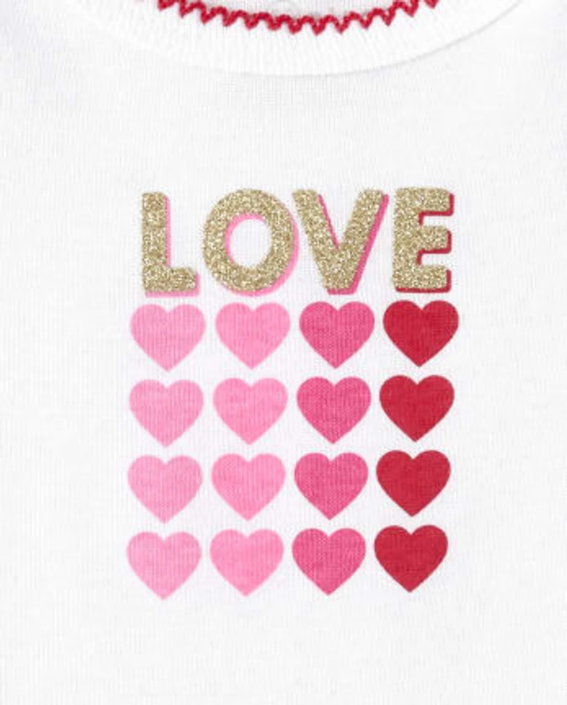 Baby Girls Heart Bodysuit 3-Pack