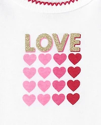 Baby Girls Heart Bodysuit 3-Pack