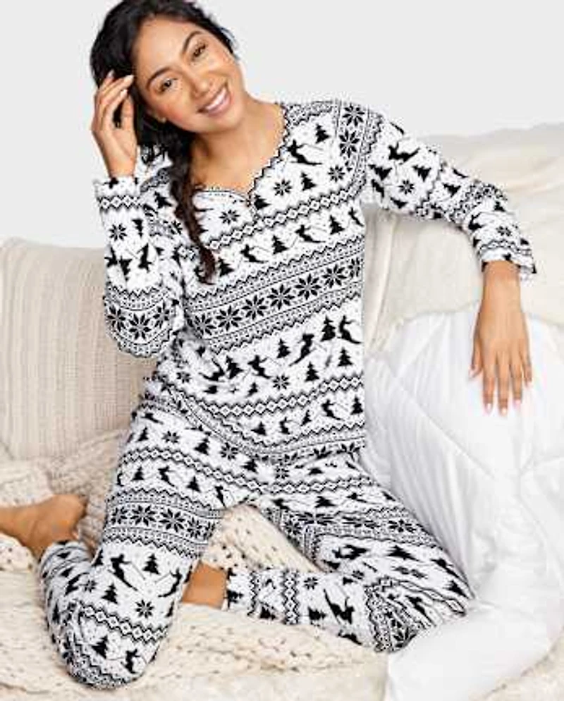 Womens Ski Thermal Pajamas