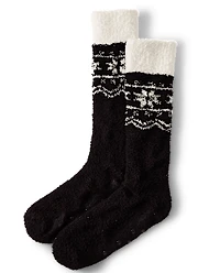 Womens Snowflake Fairisle Cozy Socks