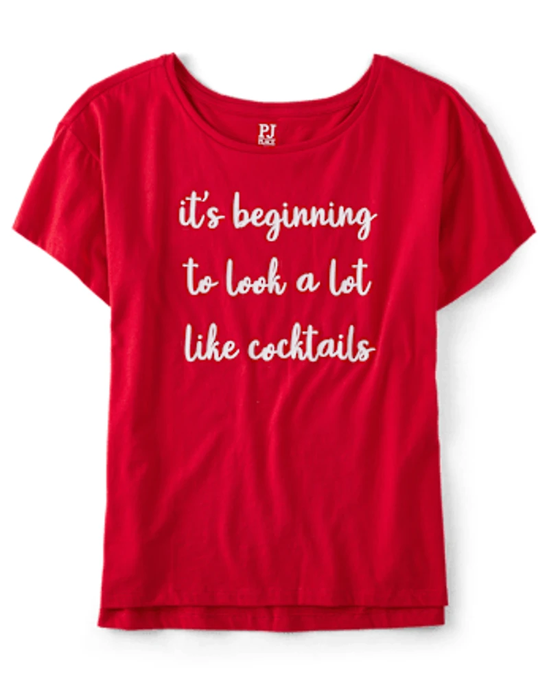Womens Christmas Graphic Sleep Tee
