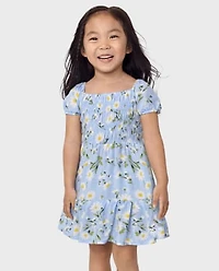 Toddler Girls Floral Tiered Dress