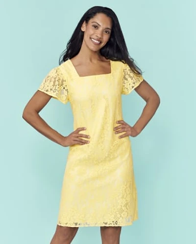 Robe droite en dentelle maman et moi pour femme