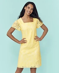 Robe droite en dentelle maman et moi pour femme