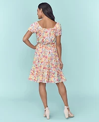 Womens Mommy And Me Floral Tiered Dress
