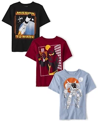 Boys Space Graphic Tee 3-Pack
