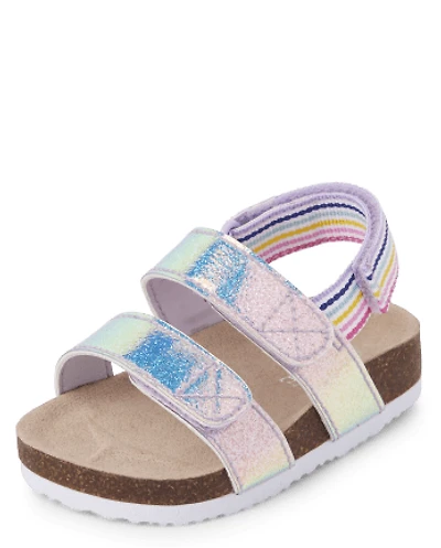Baby Girls Holographic Sandals