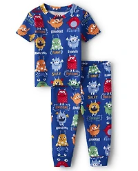 Baby And Toddler Boys Monster Snug Fit Cotton Pajamas