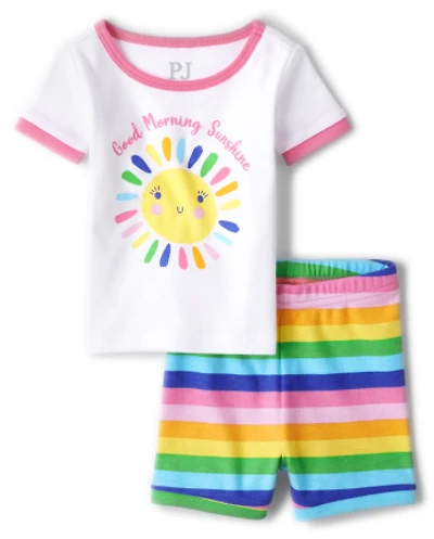 Baby And Toddler Girls Sunshine Snug Fit Cotton Pajamas