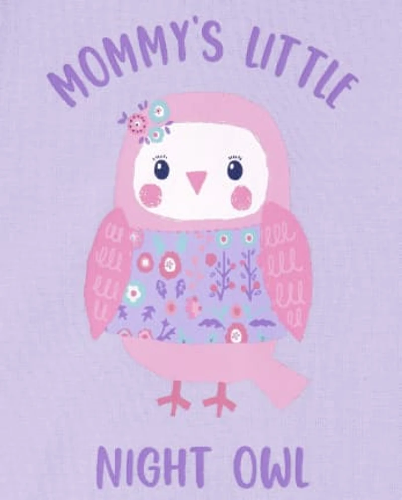 Baby And Toddler Girls Night Owl Snug Fit Cotton Pajamas