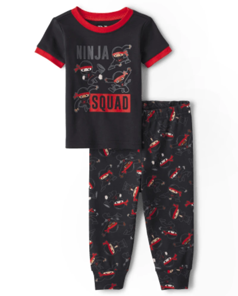 Baby And Toddler Boys Ninja Snug Fit Cotton Pajamas