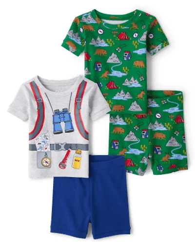 Baby And Toddler Camping Snug Fit Cotton Pajamas 2-Pack