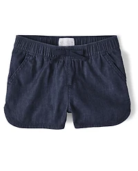 Girls Denim Pull On Shorts
