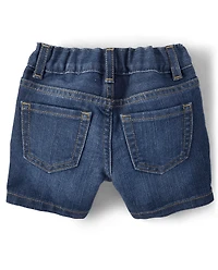 Baby And Toddler Girls Denim Shortie Shorts