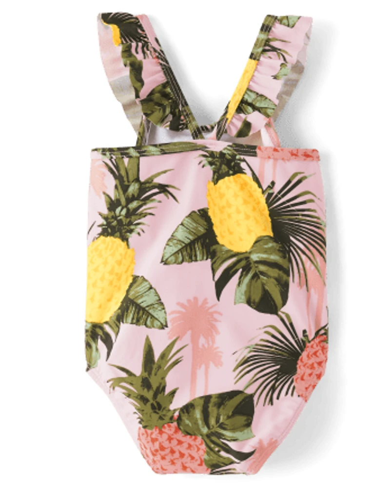 Maillot de bain une pièce à motif ananas pour bébés et petites filles