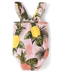 Maillot de bain une pièce à motif ananas pour bébés et petites filles