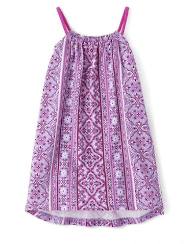 Baby And Toddler Girls Print High Low Dress