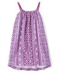 Baby And Toddler Girls Print High Low Dress