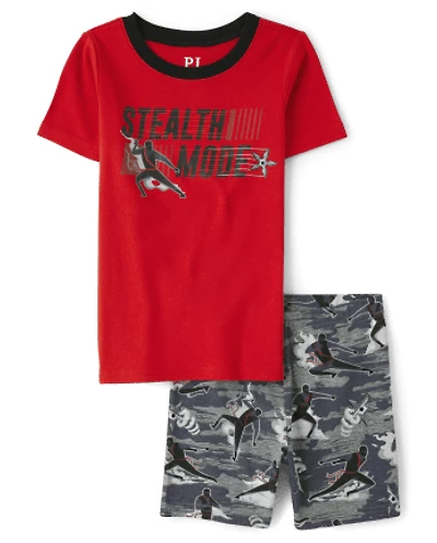 Boys Stealth Mode Snug Fit Cotton Pajamas