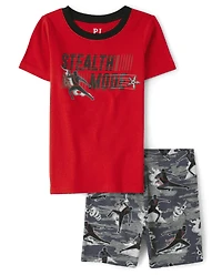 Boys Stealth Mode Snug Fit Cotton Pajamas
