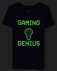 Boys Glow Gaming Genius Snug Fit Cotton Pajamas