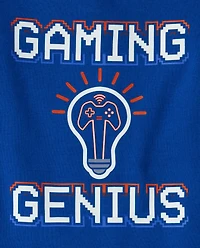 Boys Glow Gaming Genius Snug Fit Cotton Pajamas
