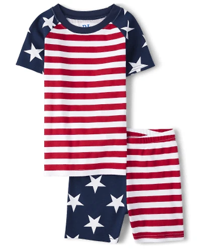 Kids Matching Family Americana Snug Fit Cotton Pajamas