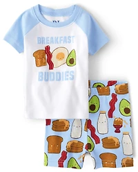 Pyjama unisexe en coton coupe ajustée pour bébés et tout-petits