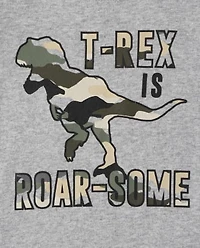 Baby And Toddler Boys T-Rex Is Roar-Some Snug Fit Cotton Pajamas