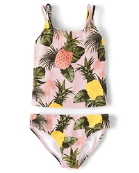 Girls Tie Dye Tankini Swimsuit
