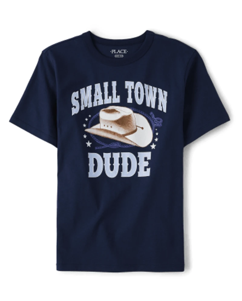 Boys Small Town Dude Graphic Tee