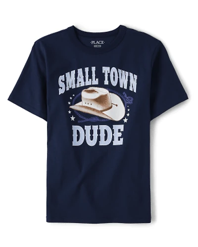 Boys Small Town Dude Graphic Tee