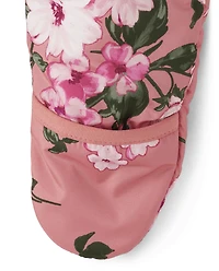 Baby Girls Floral Snowsuit