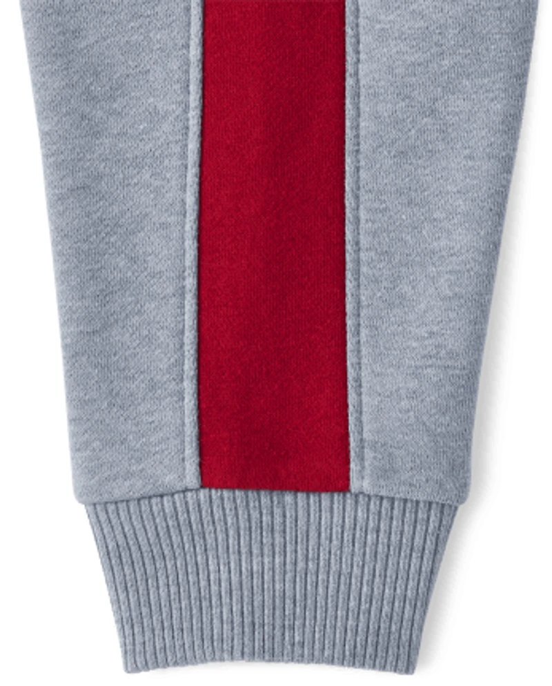 Baby And Toddler Boys Side Stripe Fleece Jogger Pants