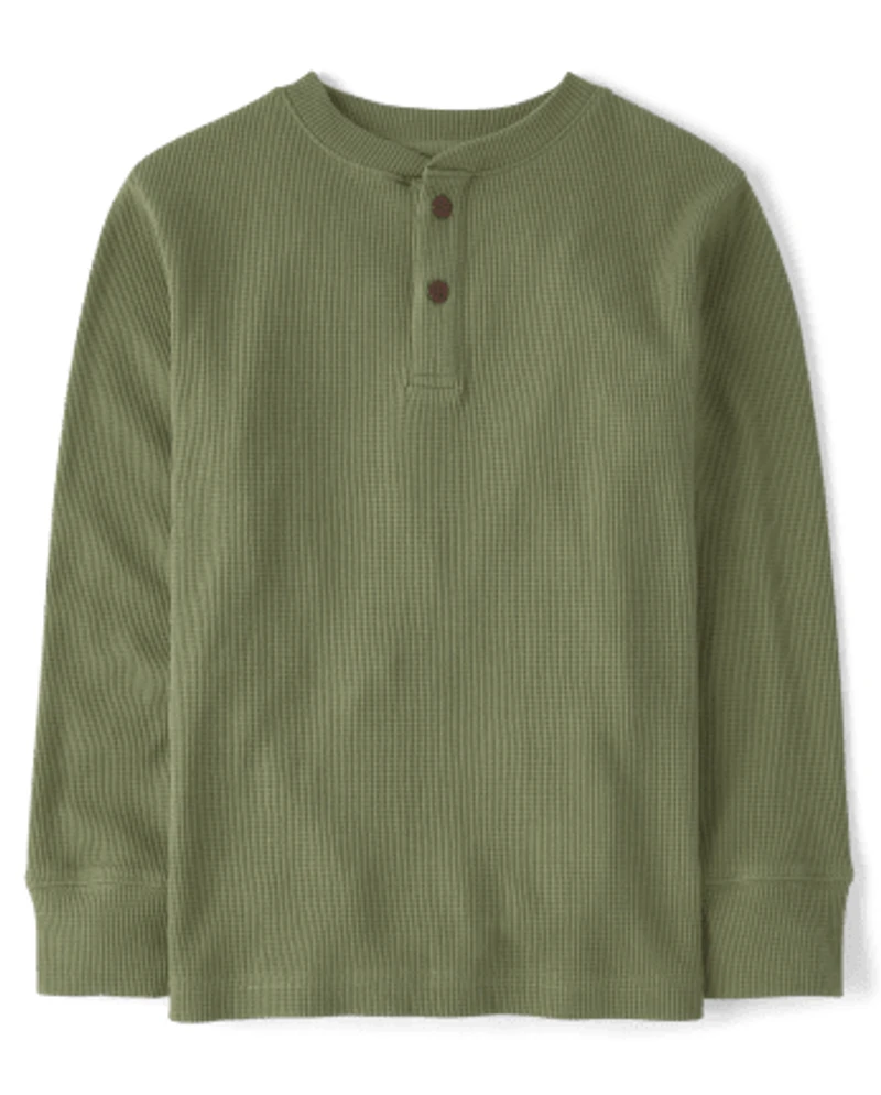 Boys Henley Thermal Top
